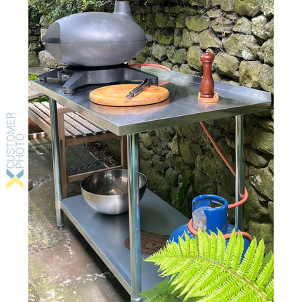 Commercial Stainless Steel Work Table Bottom Shelf Upstand 1200x700x900mm |  Wt70120 Gb