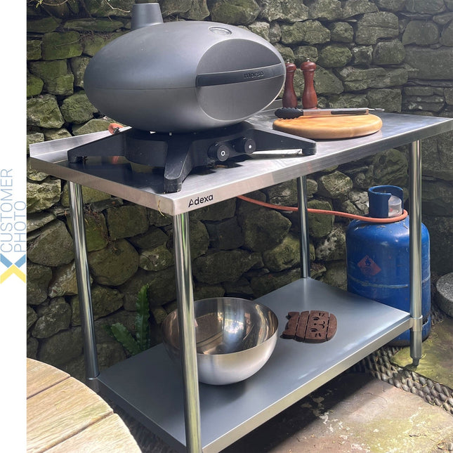 Commercial Stainless Steel Work Table Bottom Shelf Upstand 1200x700x900mm |  Wt70120 Gb