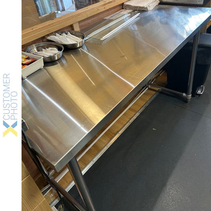 Commercial Stainless Steel Work Table No Bottom Shelf 1500x700x900mm |  Wt70150 Gnu