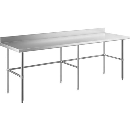 Commercial Stainless Steel Work Table No Bottom Shelf With Upstand 2100x600x900mm |  Wt60210 Gbnu