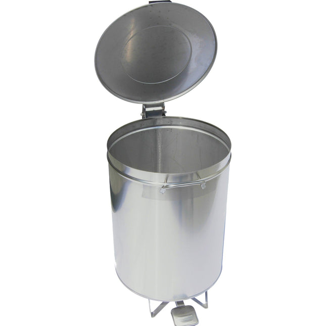 Professional Waste Bin Stainless Steel Wheels Pedal 120 Litres | Ad6904