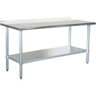 Commercial Work Table Stainless Steel Rear Upstand Bottom Shelf 1500x600x900mm |  Wtg600 X150050 R