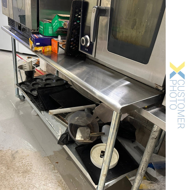 Commercial Mobile Work Table Stainless Steel Bottom Shelf 1800x750x900mm |  Wtg750 X1800 C