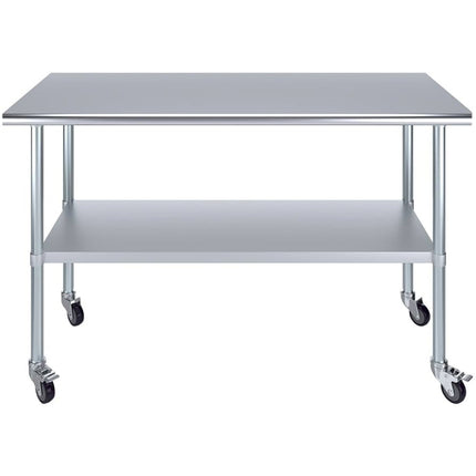 Commercial Mobile Stainless Steel Work Table Bottom Shelf 900x700x900mm |  Wt7090 Gmobile