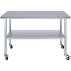 Commercial Mobile Stainless Steel Work Table Bottom Shelf 900x700x900mm |  Wt7090 Gmobile