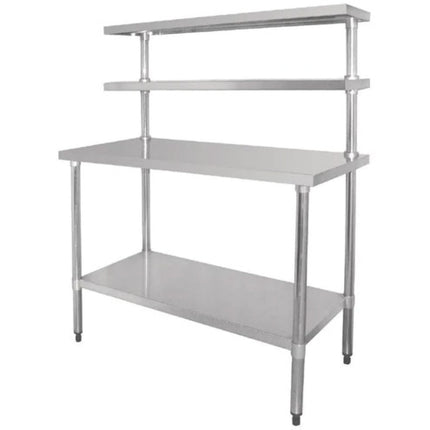 Stainless Steel Prep Table 1200mm Width 2 X Top Shelf &Amp; 1 X Undershelf |  Wts60120