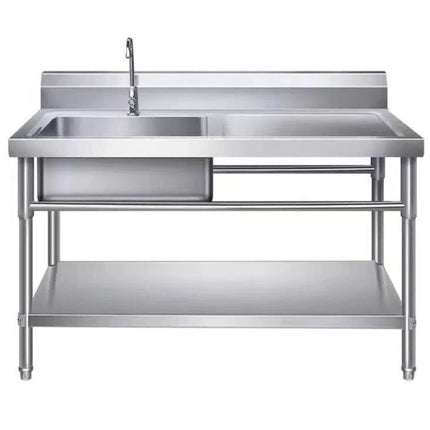 Commercial Sink Stainless Steel 1200x600x850mm 1 Bowl Left Splashback Undershelf | Wus12060 Left