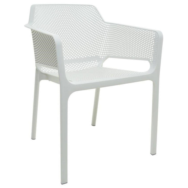 4pcs Bistro Dining Chair Plastic White |  Ww083 W