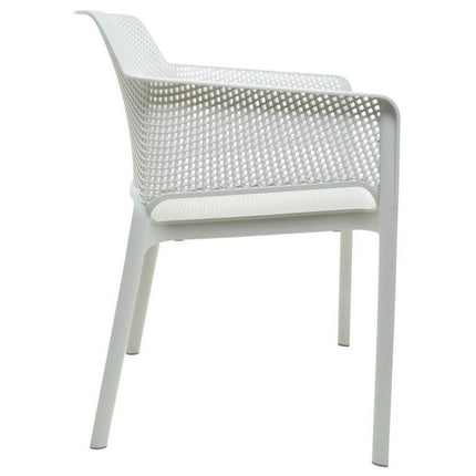 4pcs Bistro Dining Chair Plastic White |  Ww083 W