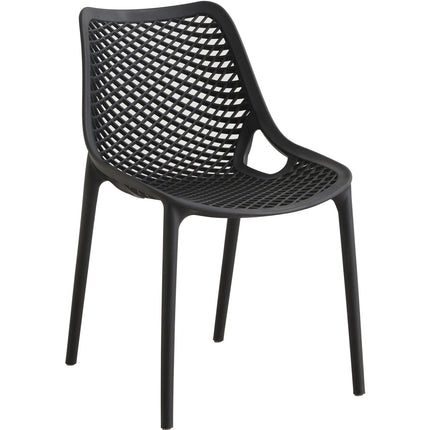 Bistro Dining Chair Plastic Black Indoors &Amp; Outdoors |  Ww036 Black
