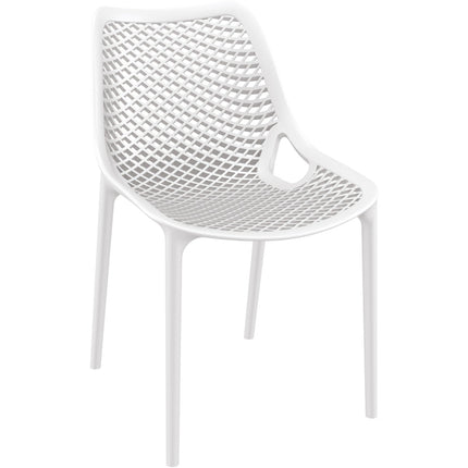 Bistro Dining Chair Plastic White Indoors &Amp; Outdoors |  Ww036 White