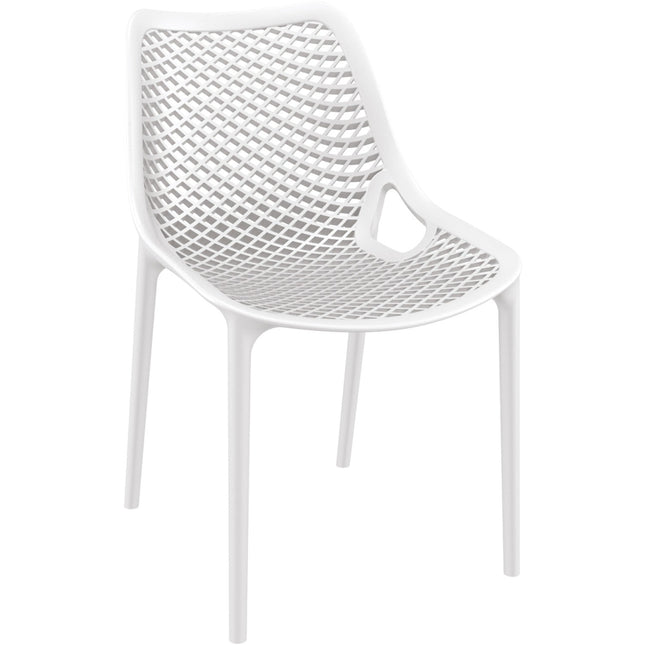 Bistro Dining Chair Plastic White Indoors &Amp; Outdoors |  Ww036 White