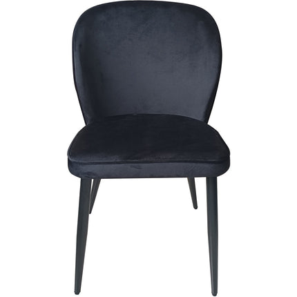 Velvet Dining Chair Black |  Ww166