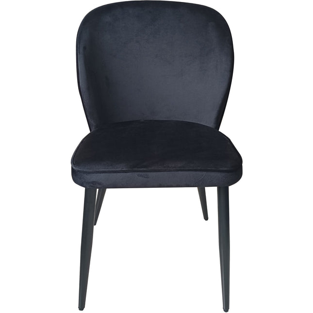 Velvet Dining Chair Black |  Ww166