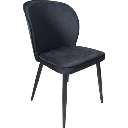 Velvet Dining Chair Black |  Ww166