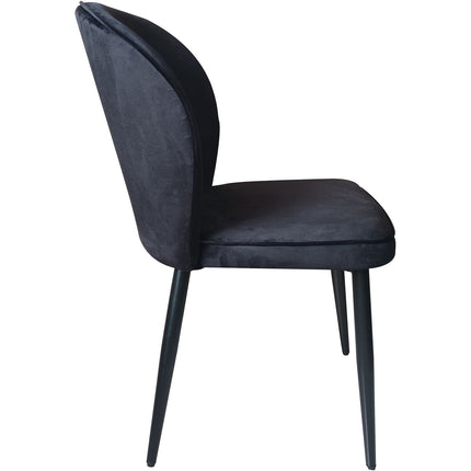 Velvet Dining Chair Black |  Ww166