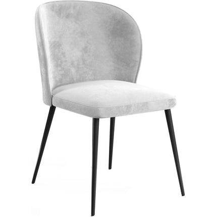 Velvet Dining Chair Light Grey |  Ww166 Lightgreyvelvet