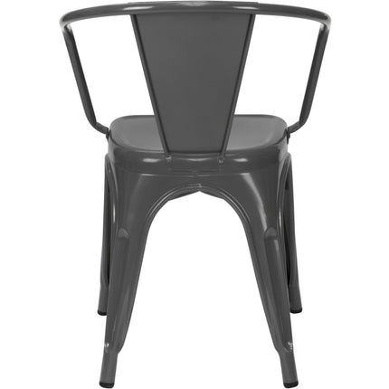 Bistro Dining Chair Steel Dark Grey Indoors |  Ww167 Dg