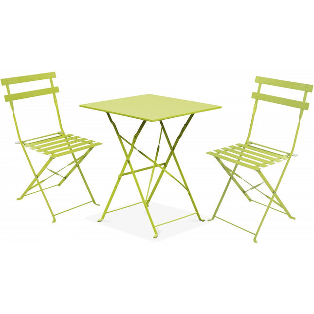 Folding Bistro Set Table &Amp; 2 Chairs Green |  Ww178 Green