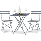 Folding Bistro Set Table &Amp; 2 Chairs Grey |  Ww178 Grey