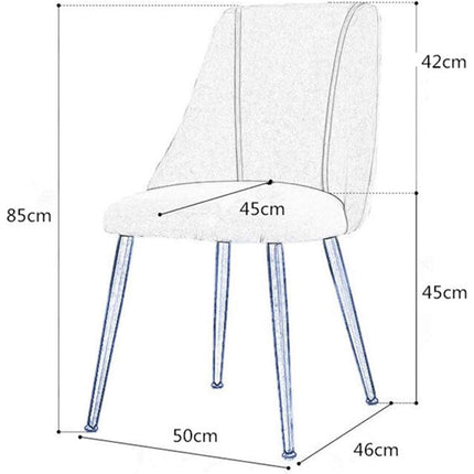 Velvet Dining Chair Light Grey |  Ww185 Lightgrey