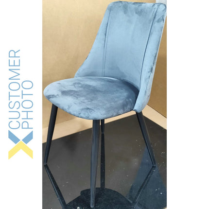 Velvet Dining Chair Dark Grey |  Ww185 Darkgrey