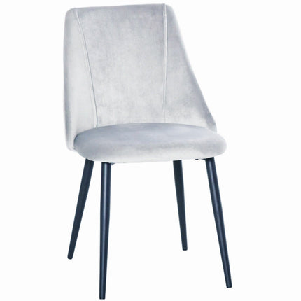 Velvet Dining Chair Light Grey |  Ww185 Lightgrey