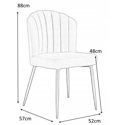 Velvet Dining Chair Light Grey |  Ww189 Lightgrey