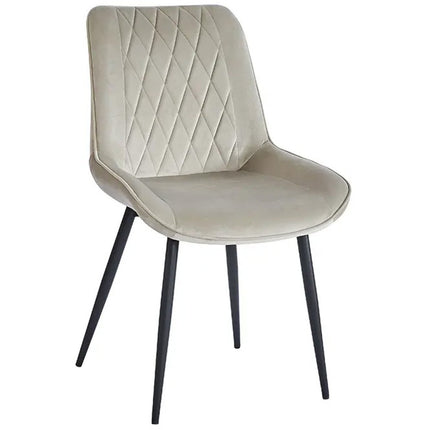 Side Dining Chair Velvet Seat Beige |  Ww198 Beige