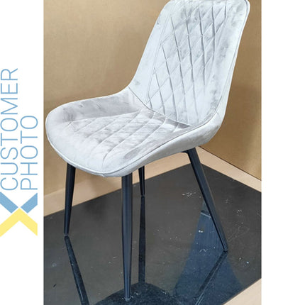 Side Dining Chair Velvet Seat Beige |  Ww198 Beige