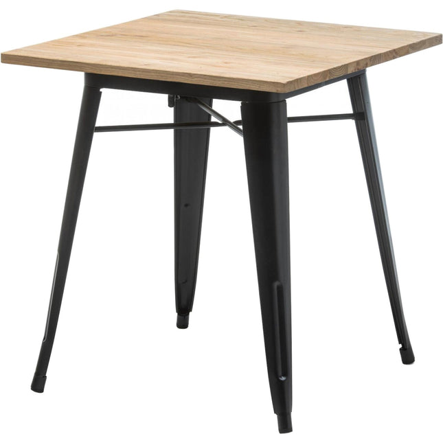 Bistro Table Natural Wood Top 800x800mm Indoors |  Ww265