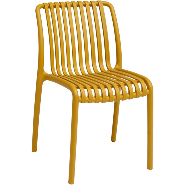 Bistro Dining Chair Plastic Yellow Indoors &Amp; Outdoors |  Ww6076 Yellow