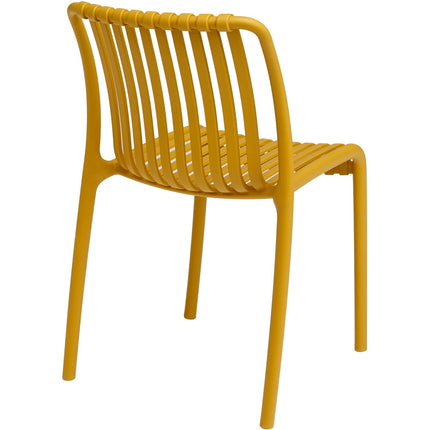 Bistro Dining Chair Plastic Yellow Indoors &Amp; Outdoors |  Ww6076 Yellow