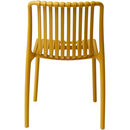 Bistro Dining Chair Plastic Yellow Indoors &Amp; Outdoors |  Ww6076 Yellow