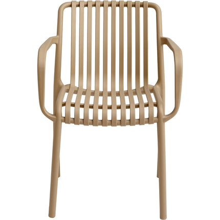 Bistro Dining Chair Plastic Beige Indoors &Amp; Outdoors |  Ww6077 Beige