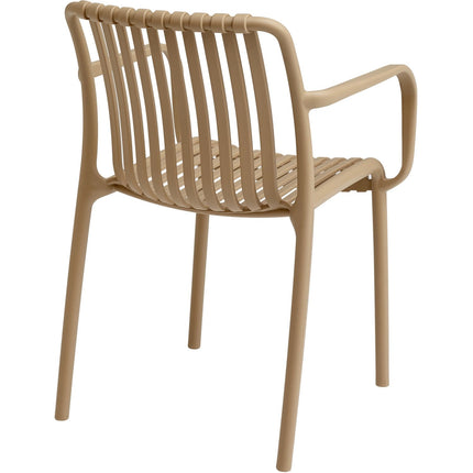 Bistro Dining Chair Plastic Beige Indoors &Amp; Outdoors |  Ww6077 Beige