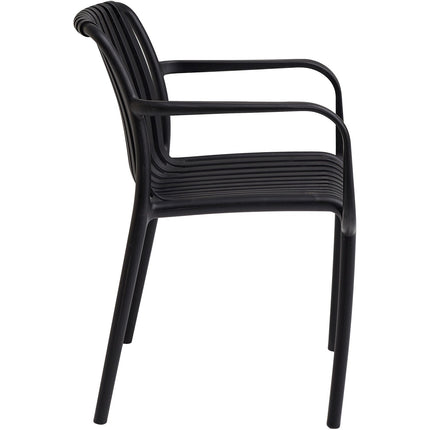Bistro Dining Chair Plastic Black Indoors &Amp; Outdoors |  Ww6077 Black