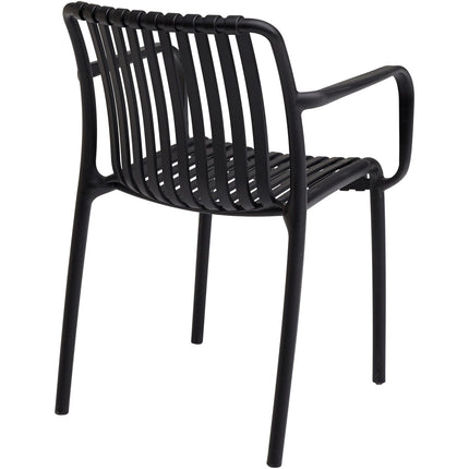 Bistro Dining Chair Plastic Black Indoors &Amp; Outdoors |  Ww6077 Black