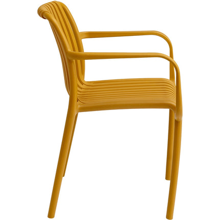 Bistro Dining Chair Plastic Yellow Indoors &Amp; Outdoors |  Ww6077 Yellow