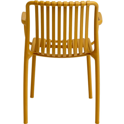 Bistro Dining Chair Plastic Yellow Indoors &Amp; Outdoors |  Ww6077 Yellow