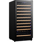 Commercial Wine Cooler 10 Shelves 285 Litres 110 Bottles Single Temperature Zone Compressor Cooling 598x690x1300mm Black |  Yc298 Ag