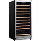 Commercial Wine Cooler 10 Shelves 285 Litres 110 Bottles Single Temperature Zone Compressor Cooling 598x690x1300mm Stainless Steel |  Yc298 As