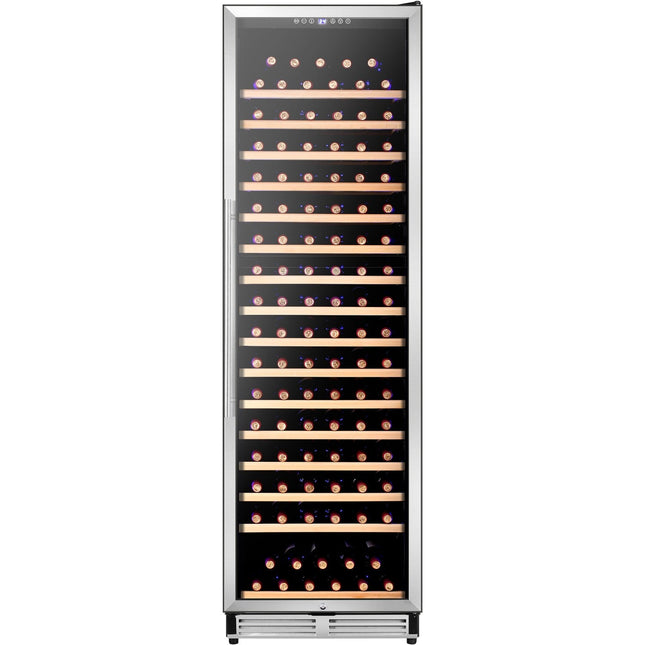 Commercial Wine Cooler 16 Shelves 457 Litres 185 Bottles Single Temperature Zone Compressor Cooling 598x685x1957mm Stainless Steel |  Yc510 As