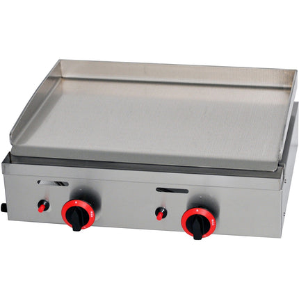 Premium Commercial Gas Griddle Smooth Plate 2 Burners 5.5k W Countertop |  Ygpl600