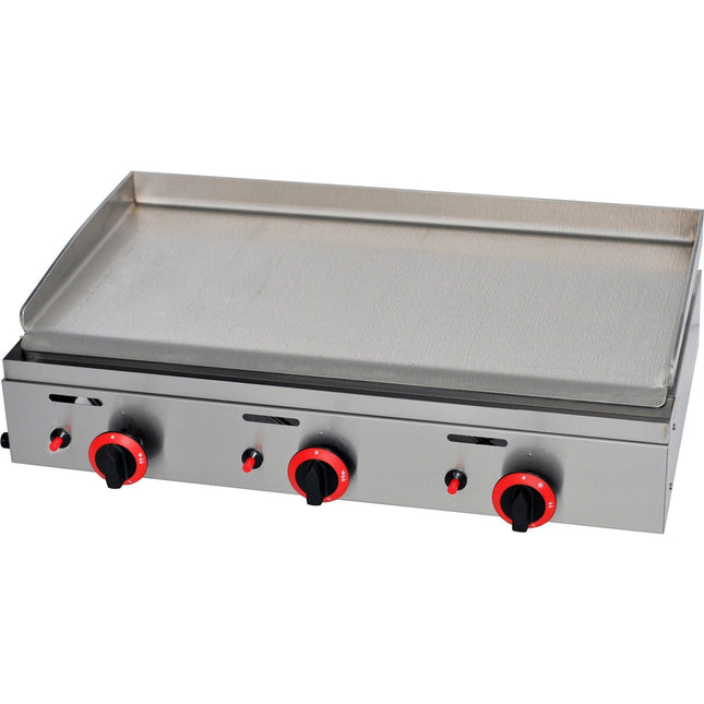 Premium Commercial Gas Griddle Smooth Plate 3 Burners 8.25k W Countertop |  Ygpl800