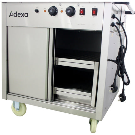 Mobile Bain Marie Top Hot Cupboard With Heated Sneeze Guard |  Yh2 W