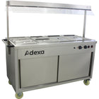 Mobile Bain Marie Top Hot Cupboard With Heated Sneeze Guard |  Yh4 W