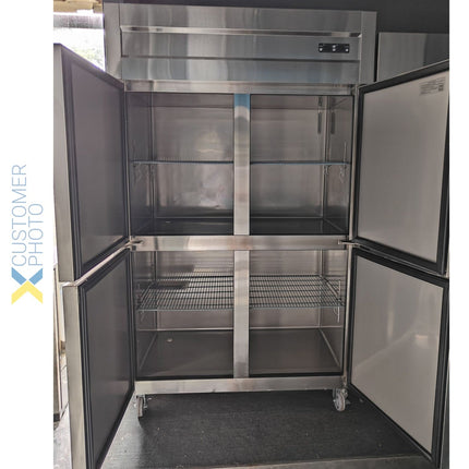 Commercial Refrigerator Stainless Steel Upright Cabinet 2 Split Doors 1200 Litre Fan Cooling | Z10 Df