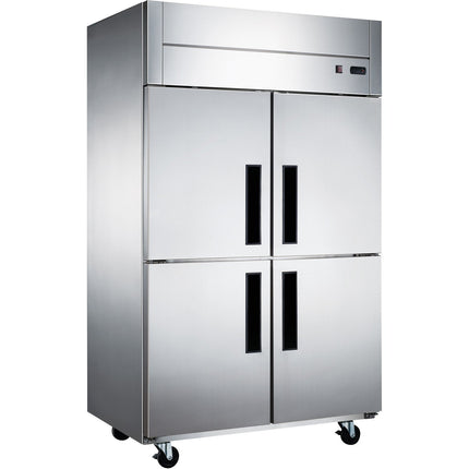 Commercial Refrigerator Stainless Steel Upright Cabinet 2 Split Doors 1200 Litre Fan Cooling | Z10 Df