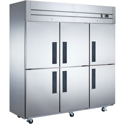 Commercial Refrigerator Stainless Steel Upright Cabinet 3 Split Doors 1450 Litre Net Fan Cooling | Z16 Df